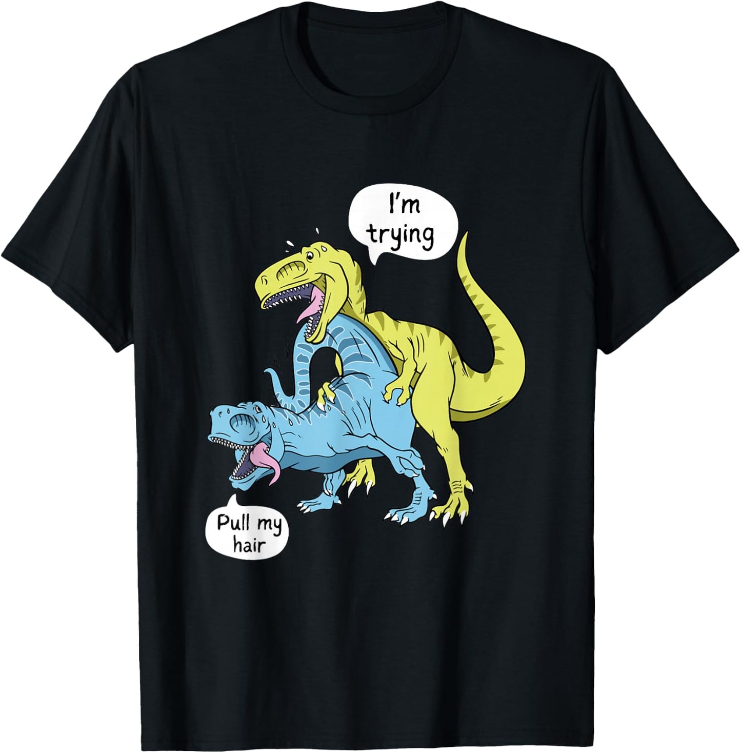 Funny Valentines Day Shirt T-Rex Naughty Roargasm T-Shirt - T-Shirt | Black
