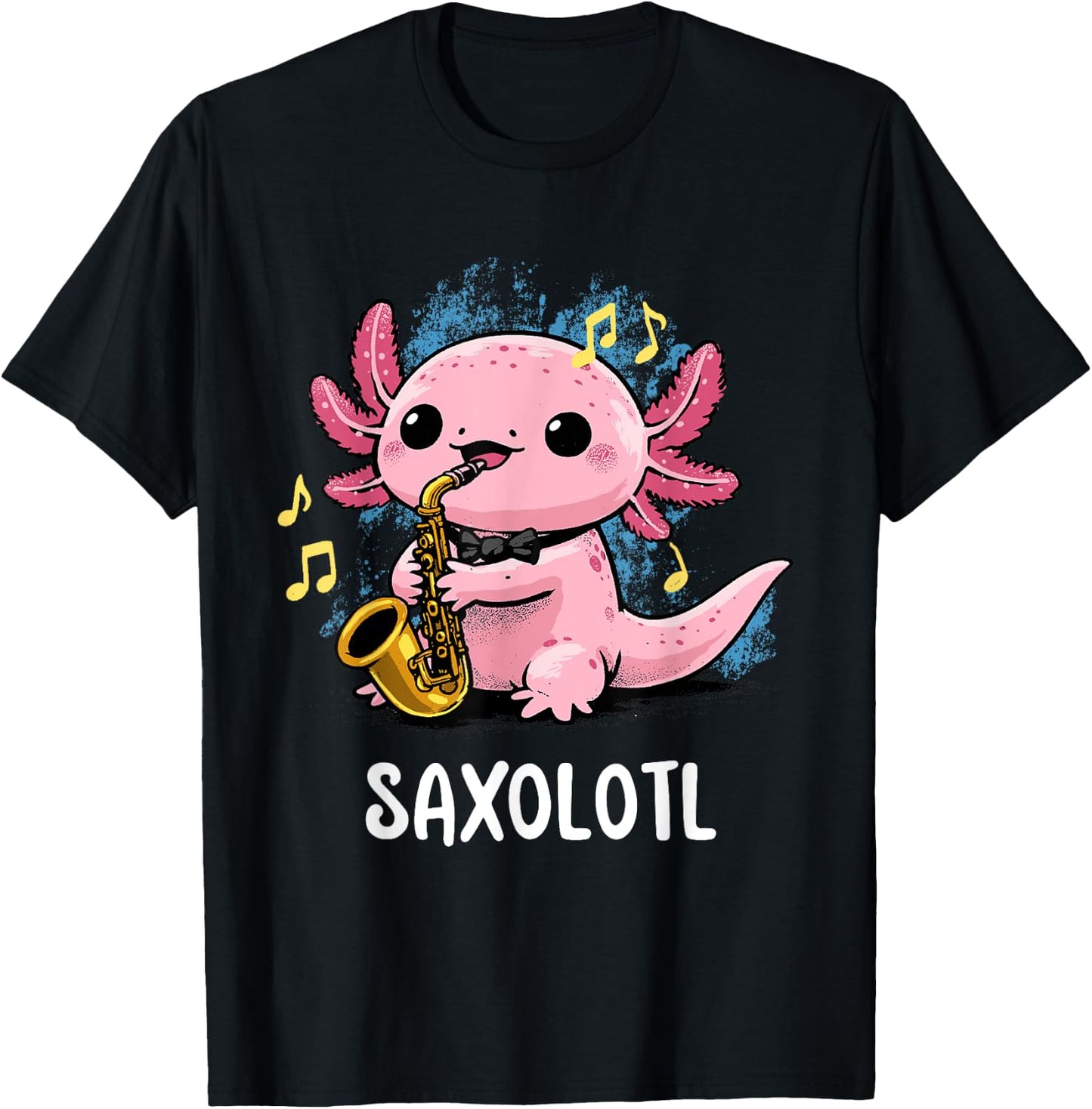 Axolotl apparel Saxolotl Saxophone Axolotl Music Sax Teacher Women Kids T-Shirt - T-Shirt | Black