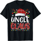 Uncle Claus Christmas Lights Pajama Family Matching T-Shirt - T-Shirt | Black