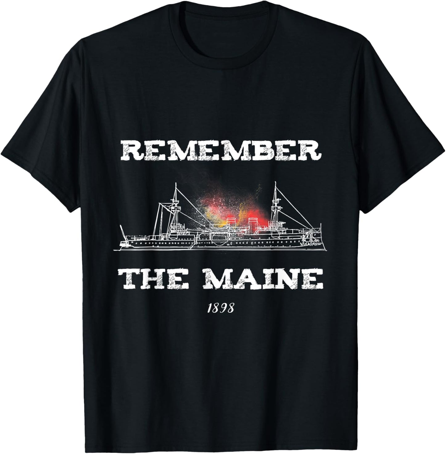 Remember the Maine Funny APUSH Shirt T-Shirt - T-Shirt | Black