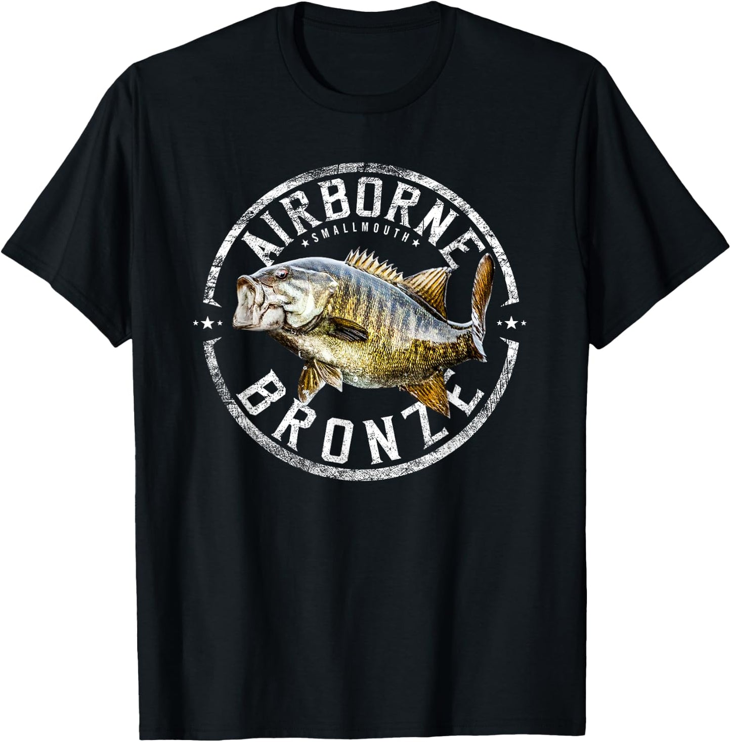 Smallmouth bass fishing angling gift T-Shirt - T-Shirt | Black