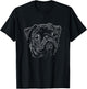 Cute Pug Face Art Design T-Shirt - T-Shirt | Black