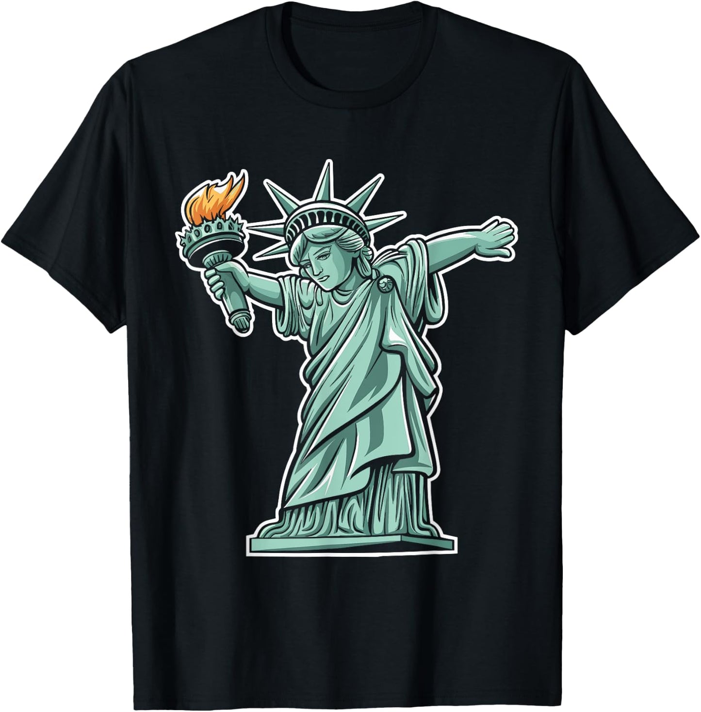 Freedom for All, Inspired by the Statue of Liberty T-Shirt - T-Shirt | Black