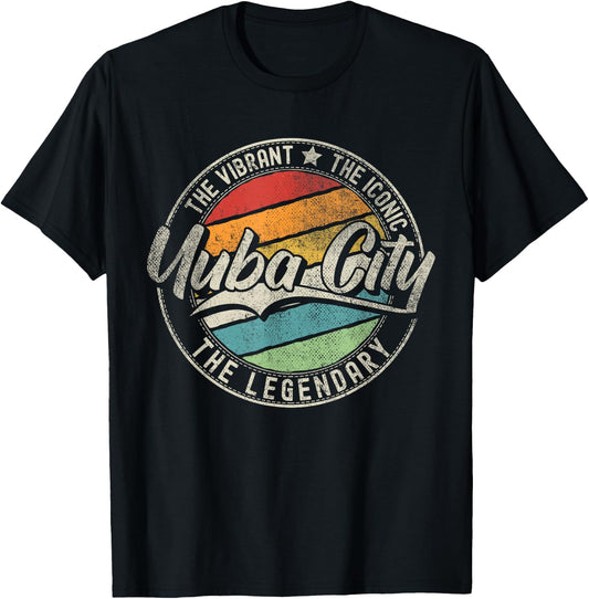 Yuba City CA | California | Vintage Distressed T-Shirt - T-Shirt | Black