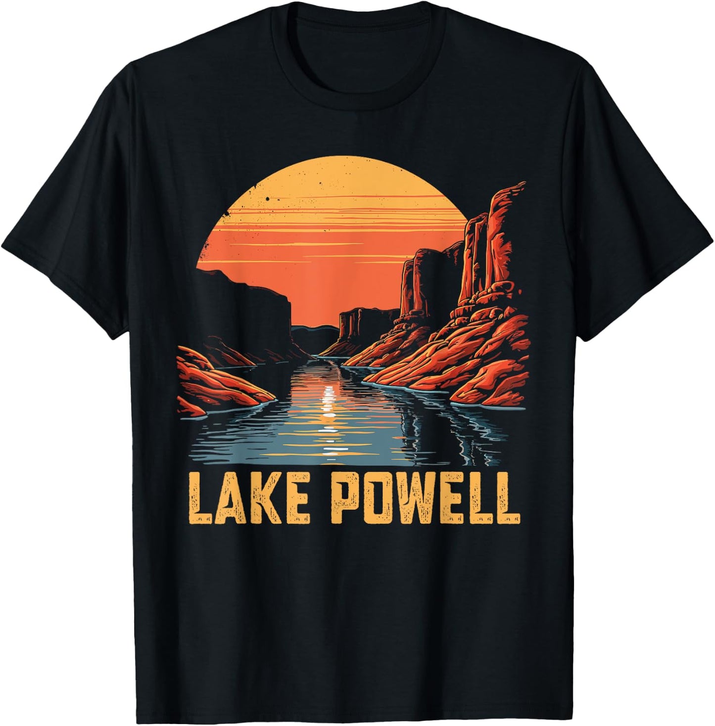 Lake Powell Utah, Vintage Lake Powell T-Shirt - T-Shirt | Black