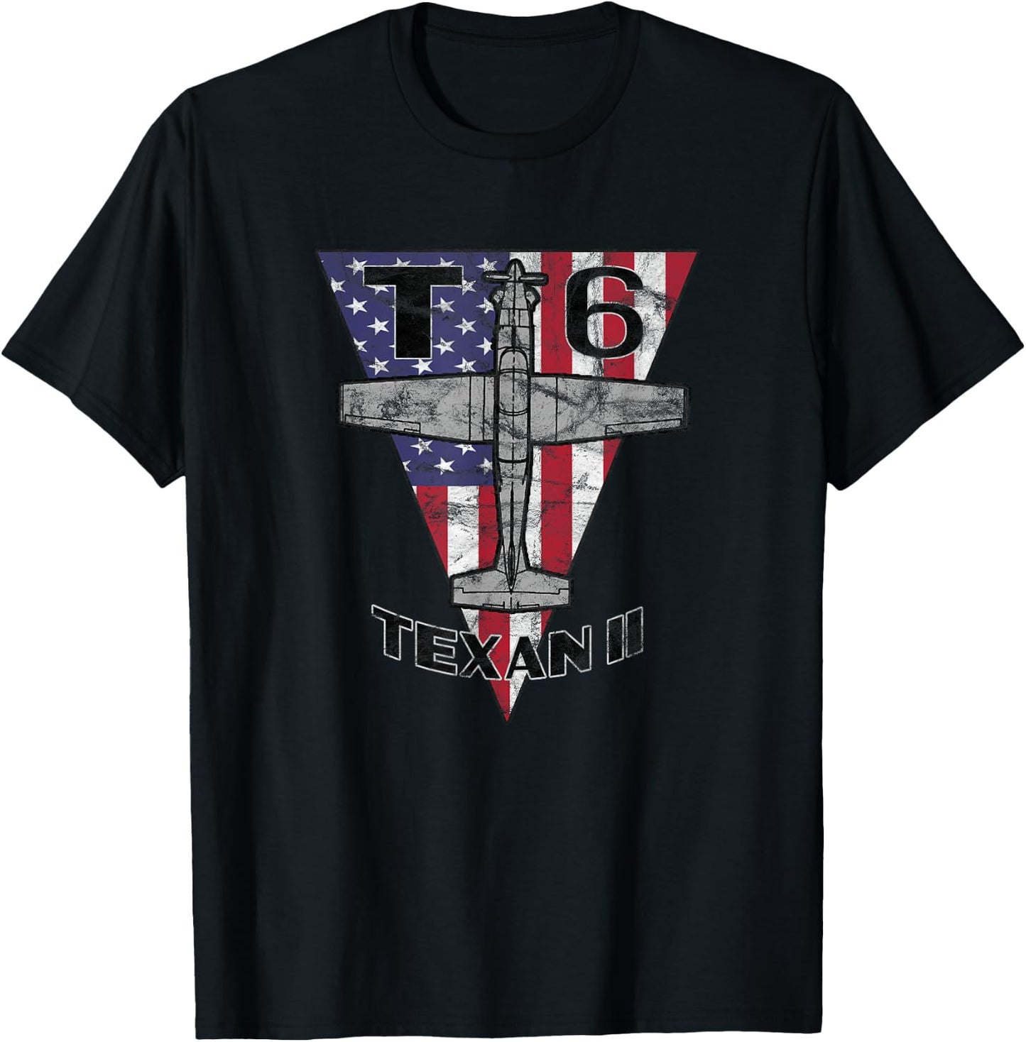 T-6 Texan II Military Flight Training Aircraft Vintage T-Shirt - T-Shirt | Black