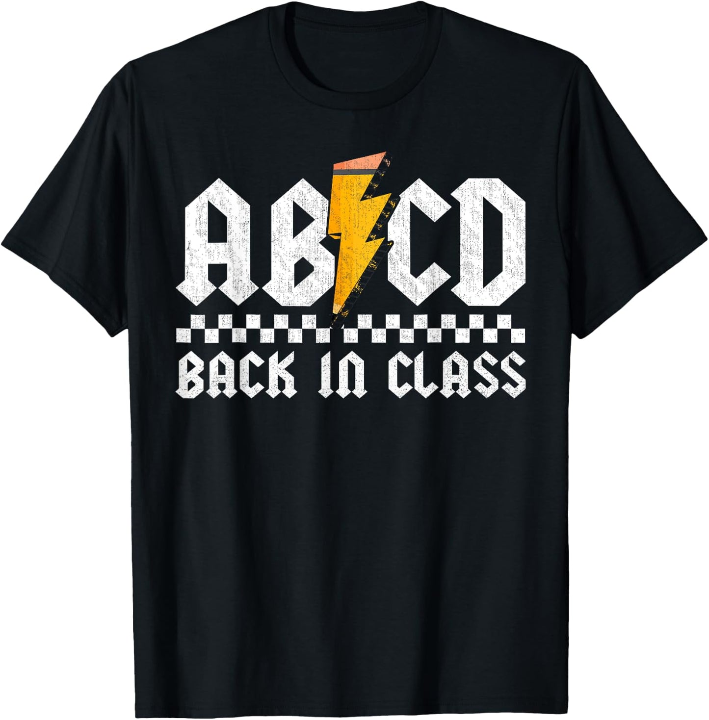 Back In Class Rocks Teacher Rock Back to School ABCD Women Girls Kids T-Shirt - T-Shirt | Black
