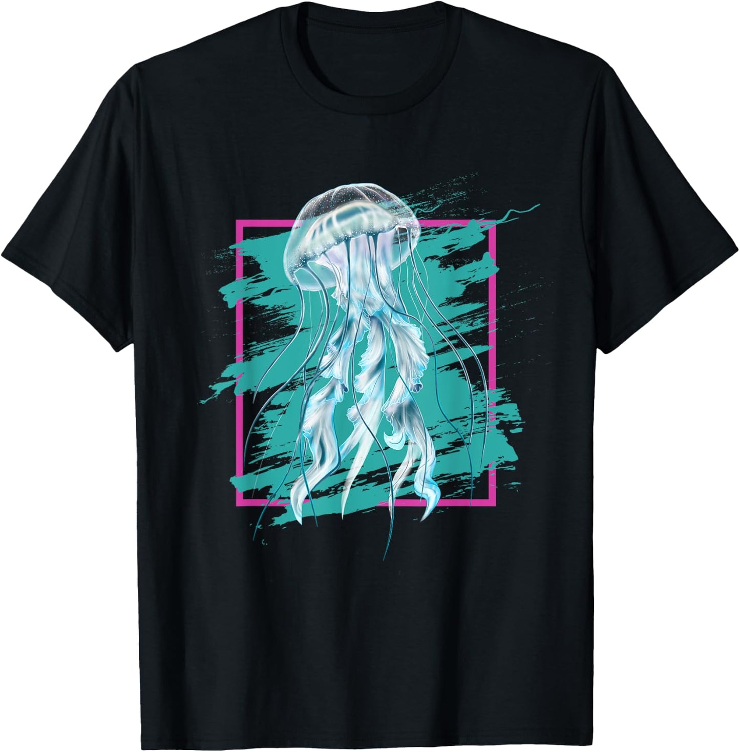 Jellyfish Vintage y2k 90s Aesthetic Retro 2000s T-Shirt - T-Shirt | Black
