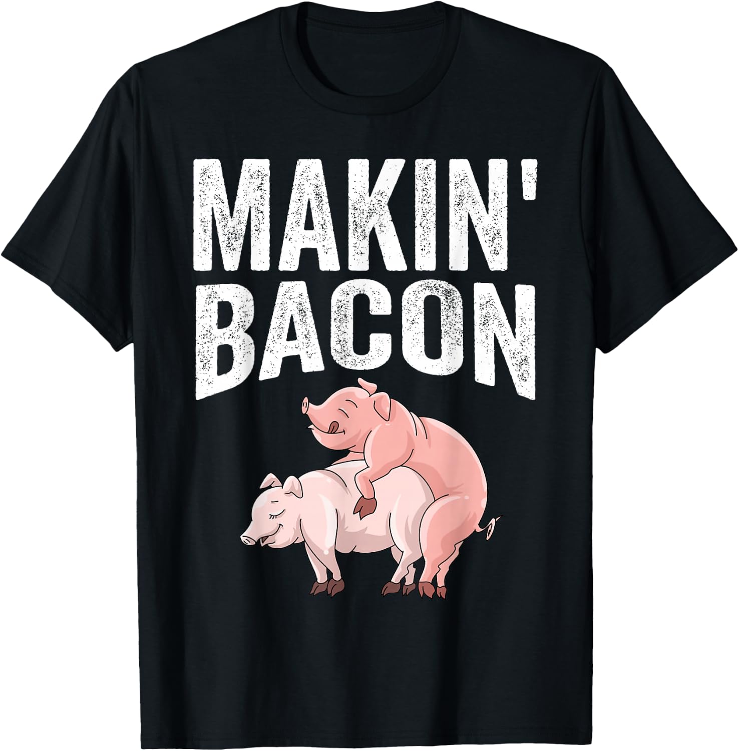 Funny Making Bacon Gift Women Cool Pig Bacon Joke T-Shirt - T-Shirt | Black