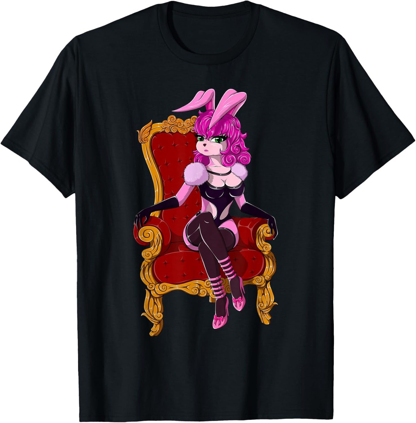 Domina on Throne | BDSM Goddess Mrress T-Shirt - T-Shirt | Black