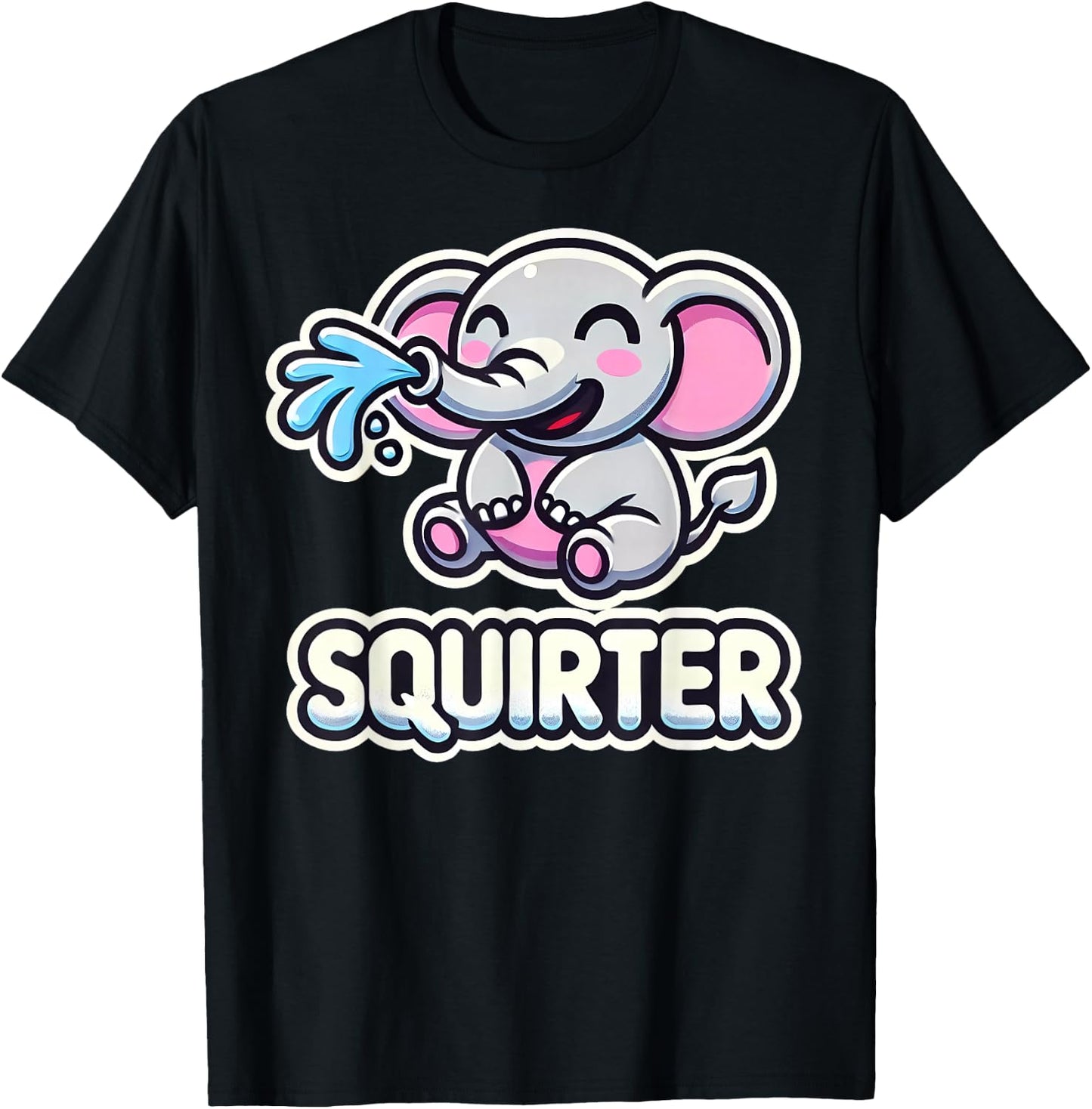 Funny Inappropriate Squirter Embarrassing Elephant Women T-Shirt - T-Shirt | Black