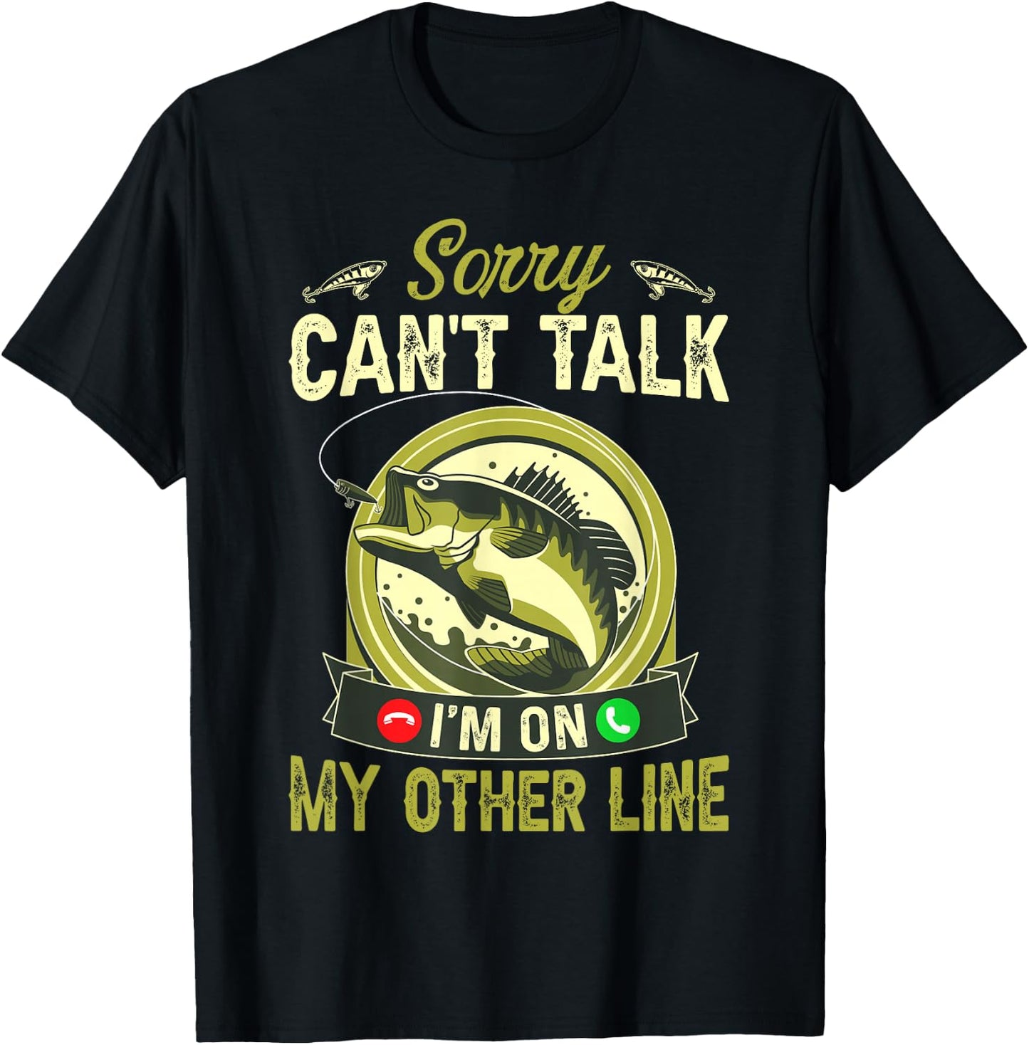 Sorry can't talk I'm on my other line T-Shirt - T-Shirt | Black