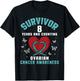 Heart Survivor 8 Years And Counting Ovarian Cancer Awareness T-Shirt - T-Shirt | Black