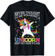 Never Thought I'd Be Wearing A Unicorn Shirt But Here We Are T-Shirt - T-Shirt | Black