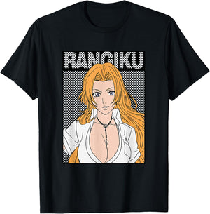 Bleach Rangiku Rectangle Dot Graphic Anime T-Shirt - T-Shirt | Black