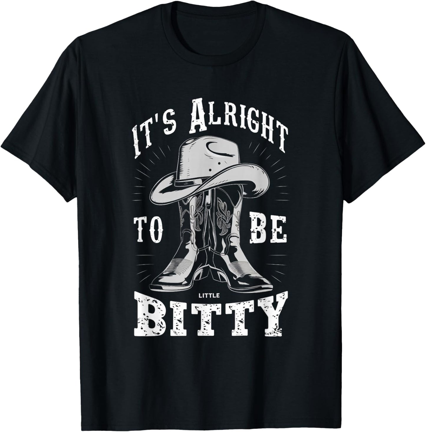 It's Alright To Be Little Bitty Retro Country Music Toddler T-Shirt - T-Shirt | Black
