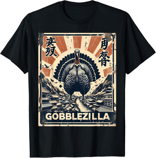 Gobblezilla Funny Thanksgiving Japanese Turkey