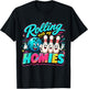 Rolling with My Homies Funny Bowling Friends Crew Humor T-Shirt - T-Shirt | Black