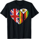 Zimbabwean British Flags Heart | United Kingdom Zimbabwe T-Shirt - T-Shirt | Black