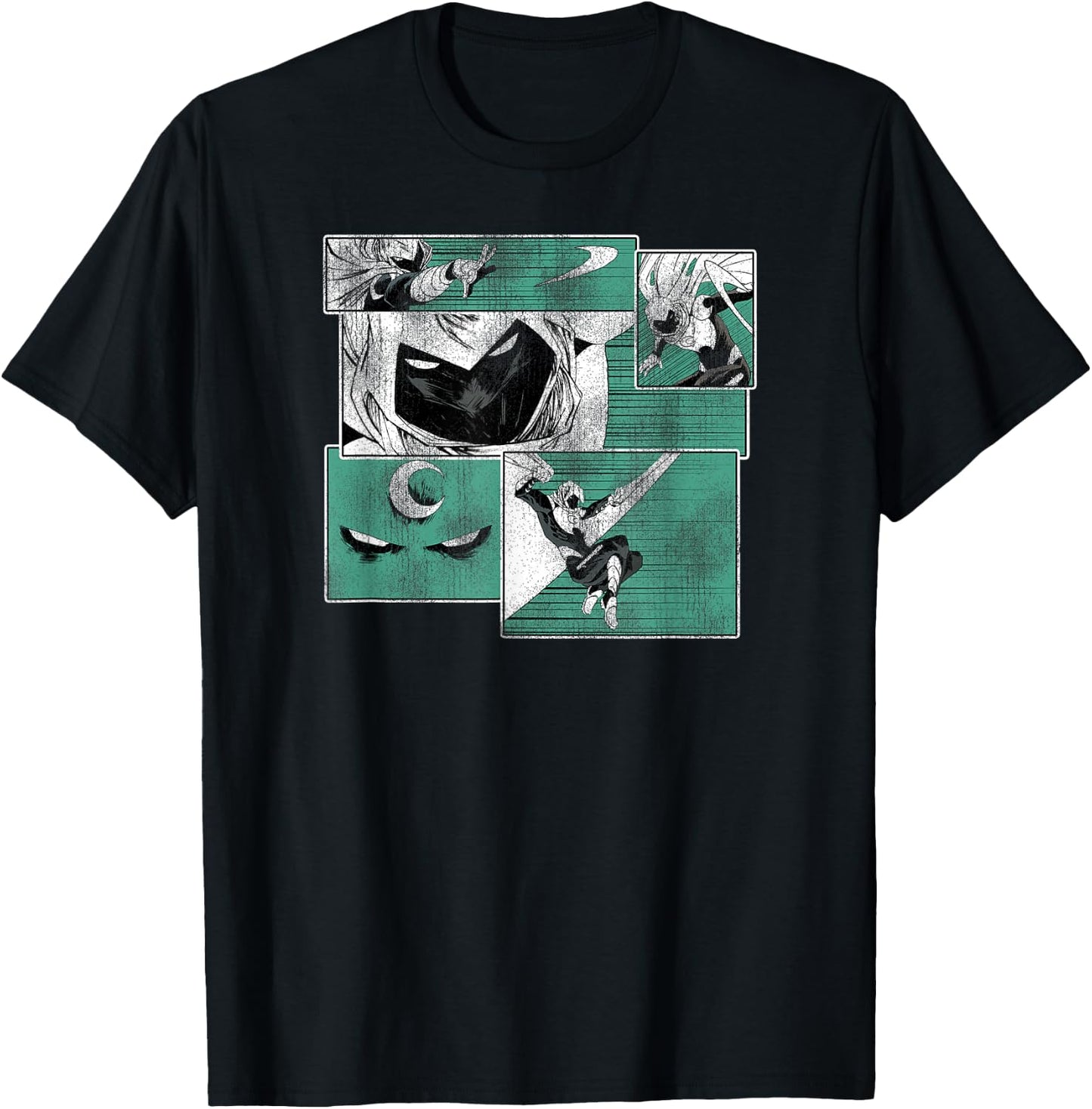 Marvel Moon Knight Graphic Comic Panels T-Shirt - T-Shirt | Black