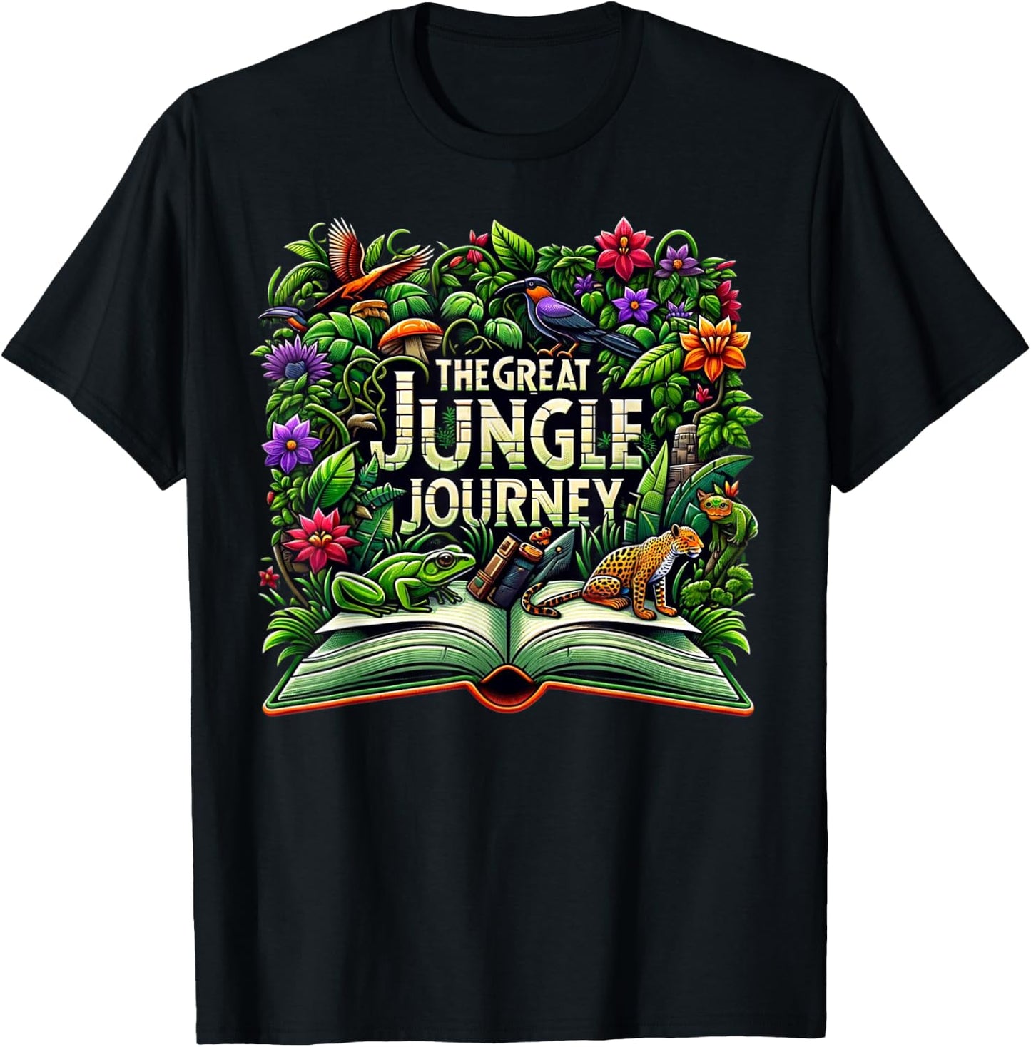 Jungle Journey VBS 2024 Vacation Bible School Summer Camp Women Girls Kids T-Shirt - T-Shirt | Black
