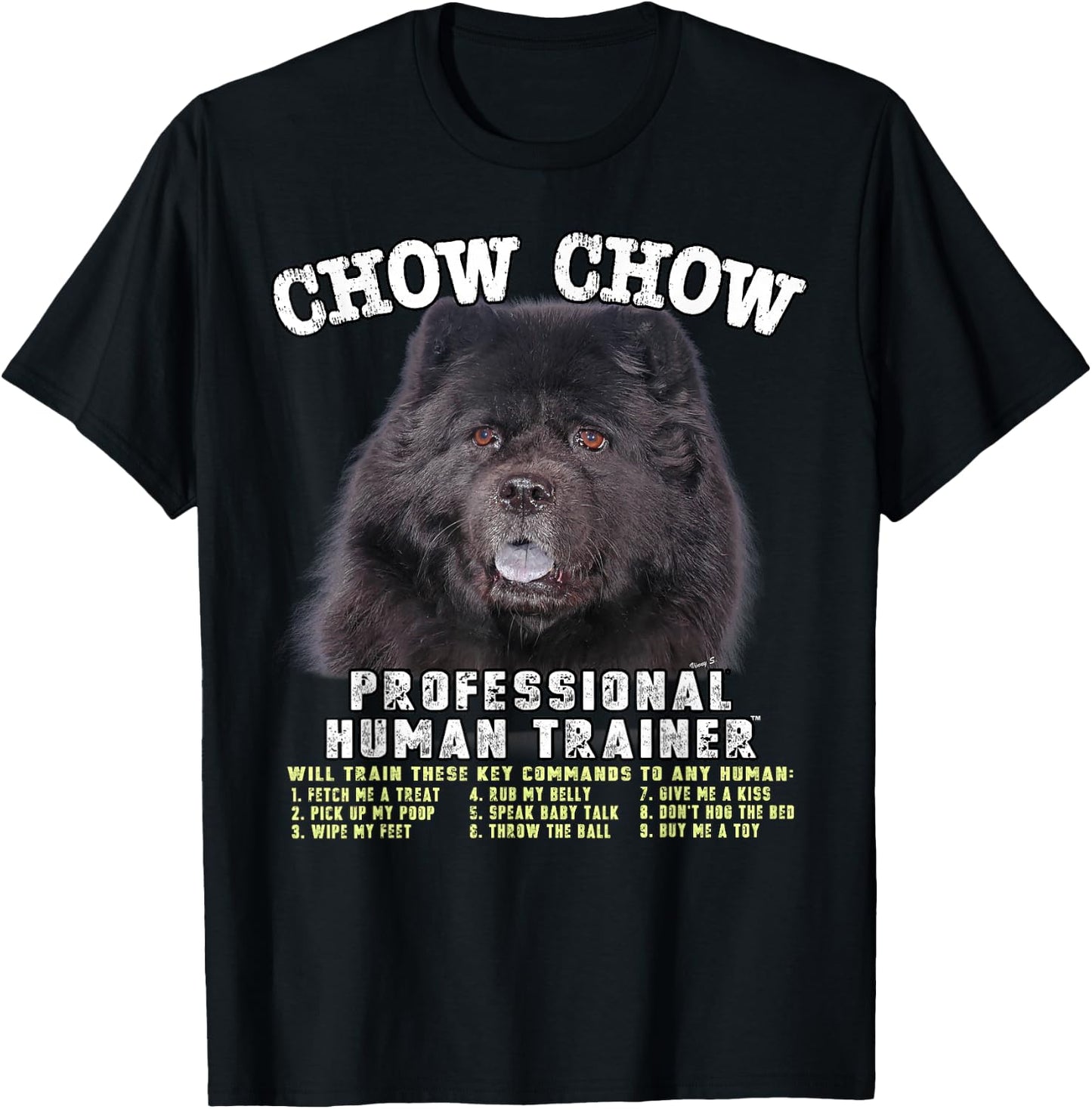 Chow Chow Black Professional Human Trainer T-Shirt - T-Shirt | Black