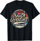 Someone In South Carolina Loves You US State Cool Retro T-Shirt - T-Shirt | Black