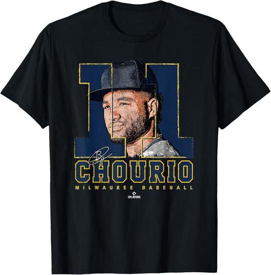 Silhouette Jackson Chourio Milwaukee MLBPA T-Shirt - T-Shirt | Black