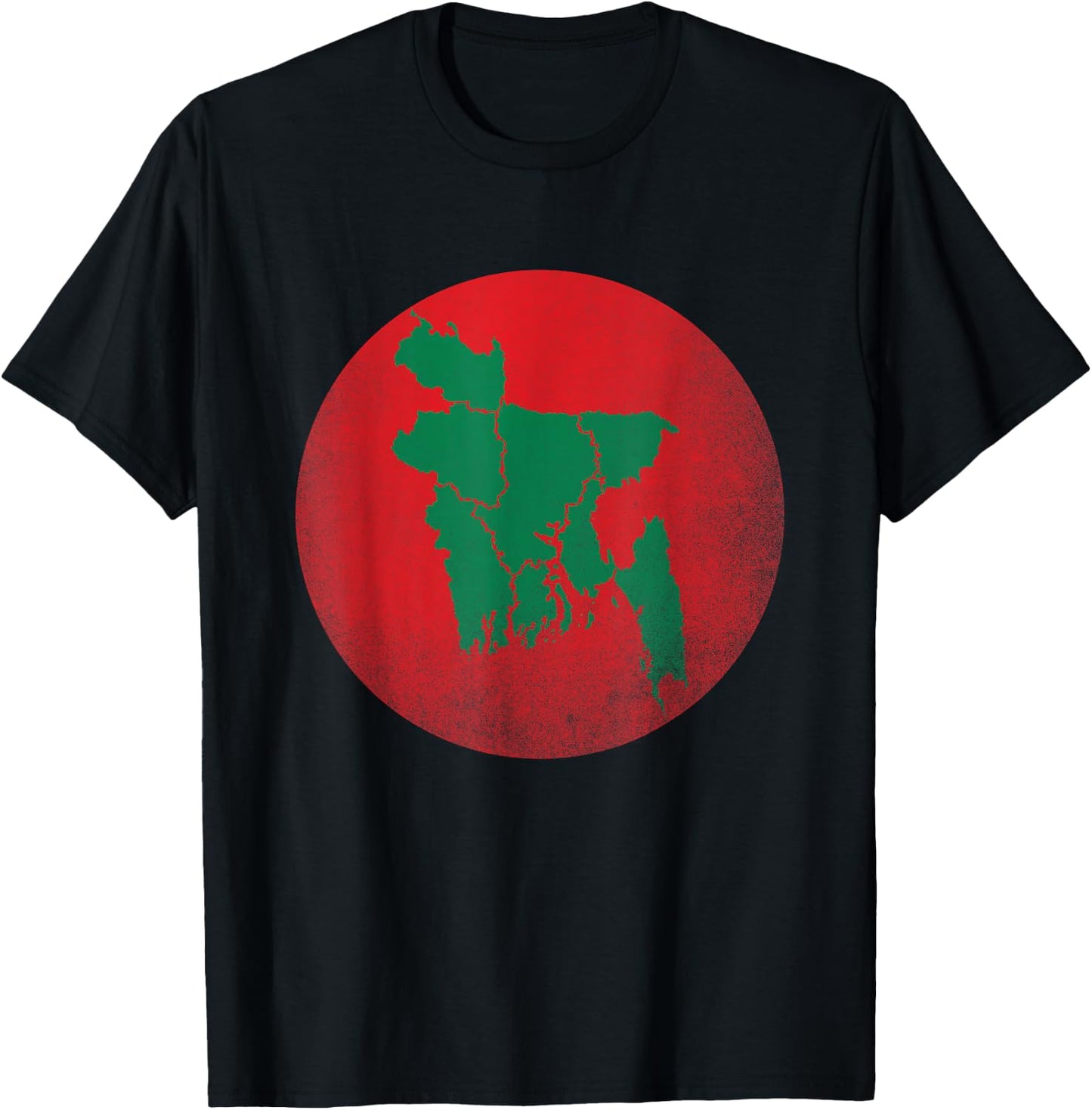 American Grown Bangladeshi Roots Bangladesh Vintage Flag T-Shirt - T-Shirt | Black