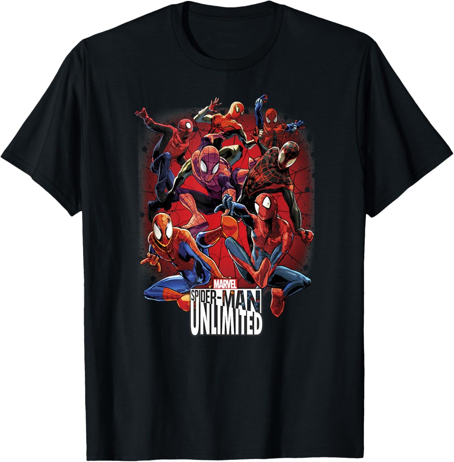 Marvel Spider-Man Unlimited Group Shot Graphic T-Shirt - T-Shirt | Black