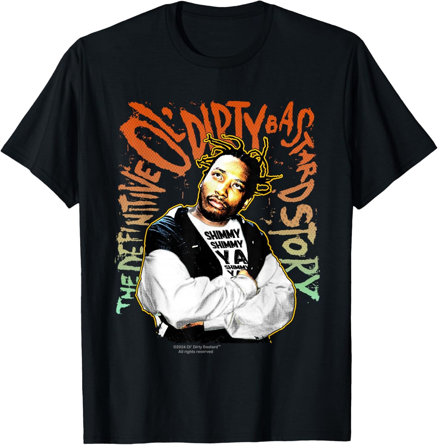 ODB Ol Dirty Ba--ard Shimmy Ya Retro 90s Hip Hop Rap Style T-Shirt - T-Shirt | Black