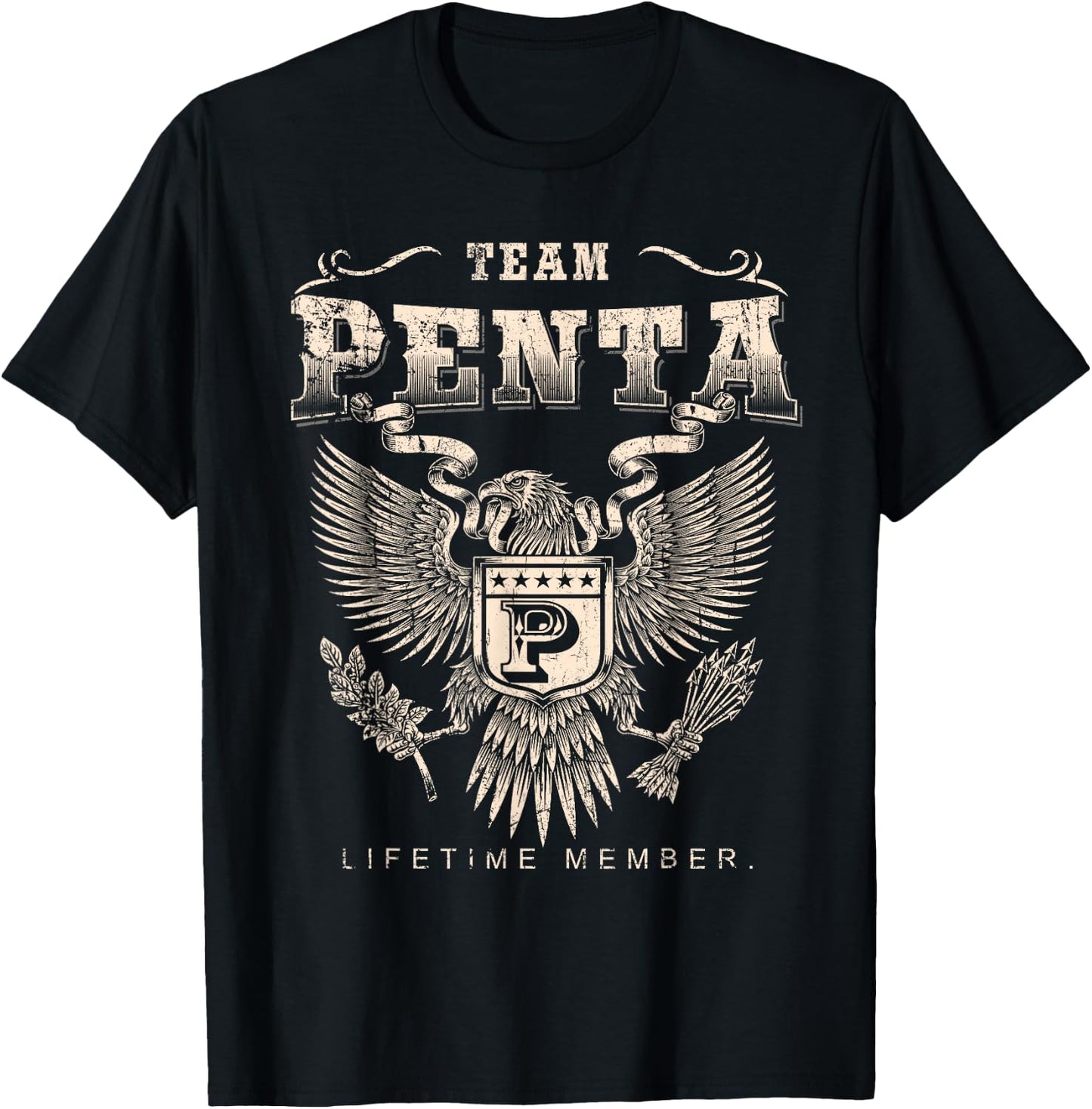 Team Penta Lifetime Member - Penta Name T-Shirt - T-Shirt | Black