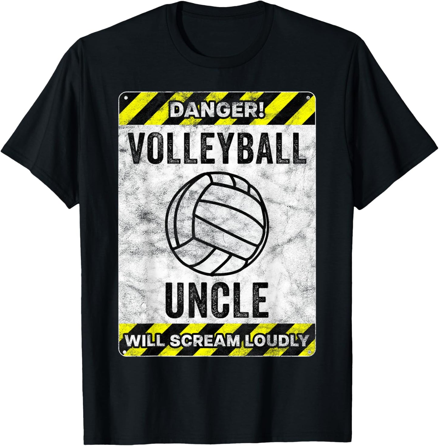Funny Volleyball Uncle Sign Volleyball Uncle T-Shirt - T-Shirt | Black