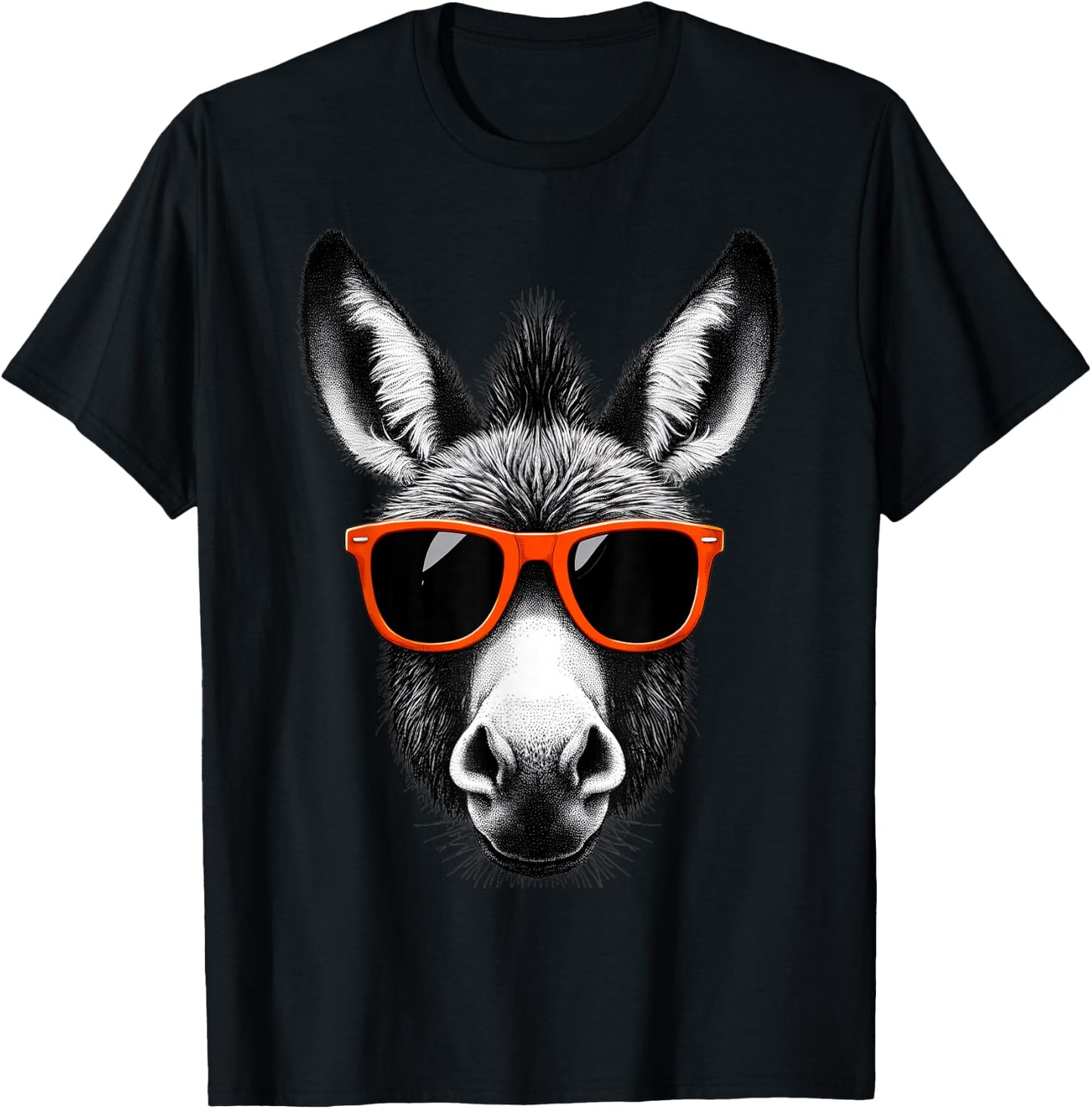 Cool Mule Wearing Sunglasses Graphic Art T-Shirt - T-Shirt | Black