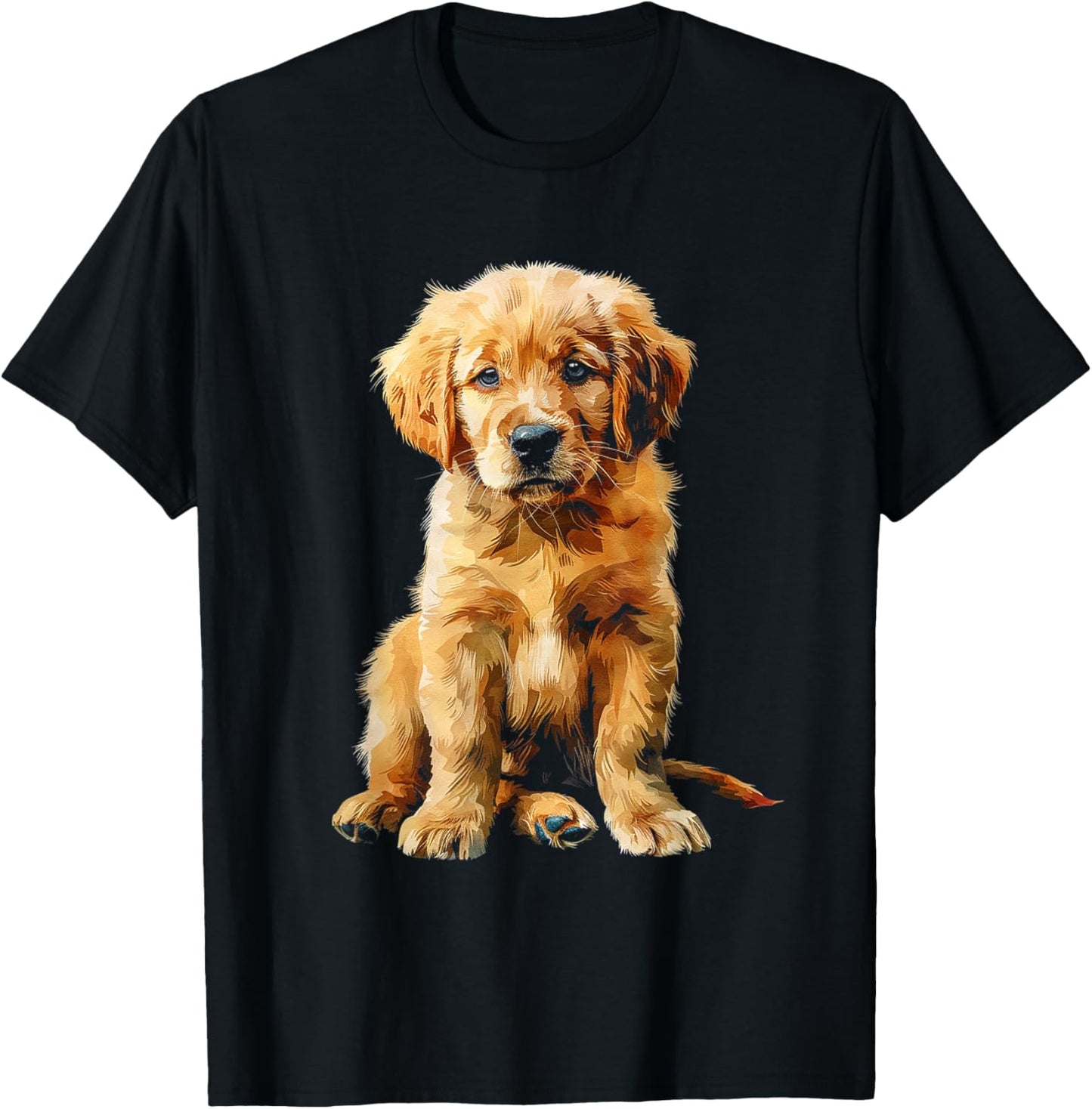 Golden Retriever Puppy T-Shirt - T-Shirt | Black