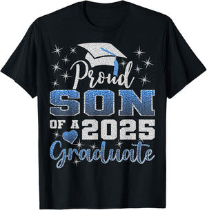 Super Proud Son of 2025 Graduate Awesome Family College T-Shirt - T-Shirt | Black