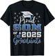 Super Proud Son of 2025 Graduate Awesome Family College T-Shirt - T-Shirt | Black