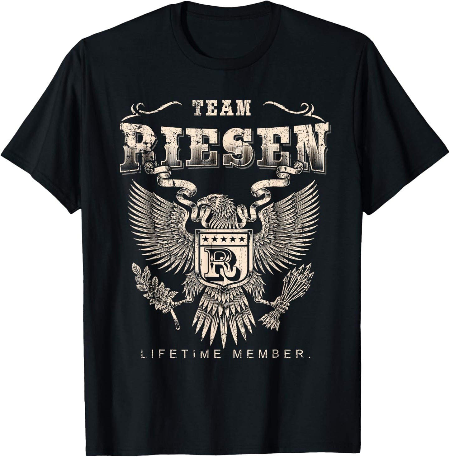 Team Riesen Lifetime Member - Riesen Name T-Shirt - T-Shirt | Black