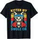 Funny Cat Kitten My Swole On Workout Cat Lover Retro Vintage T-Shirt - T-Shirt | Black