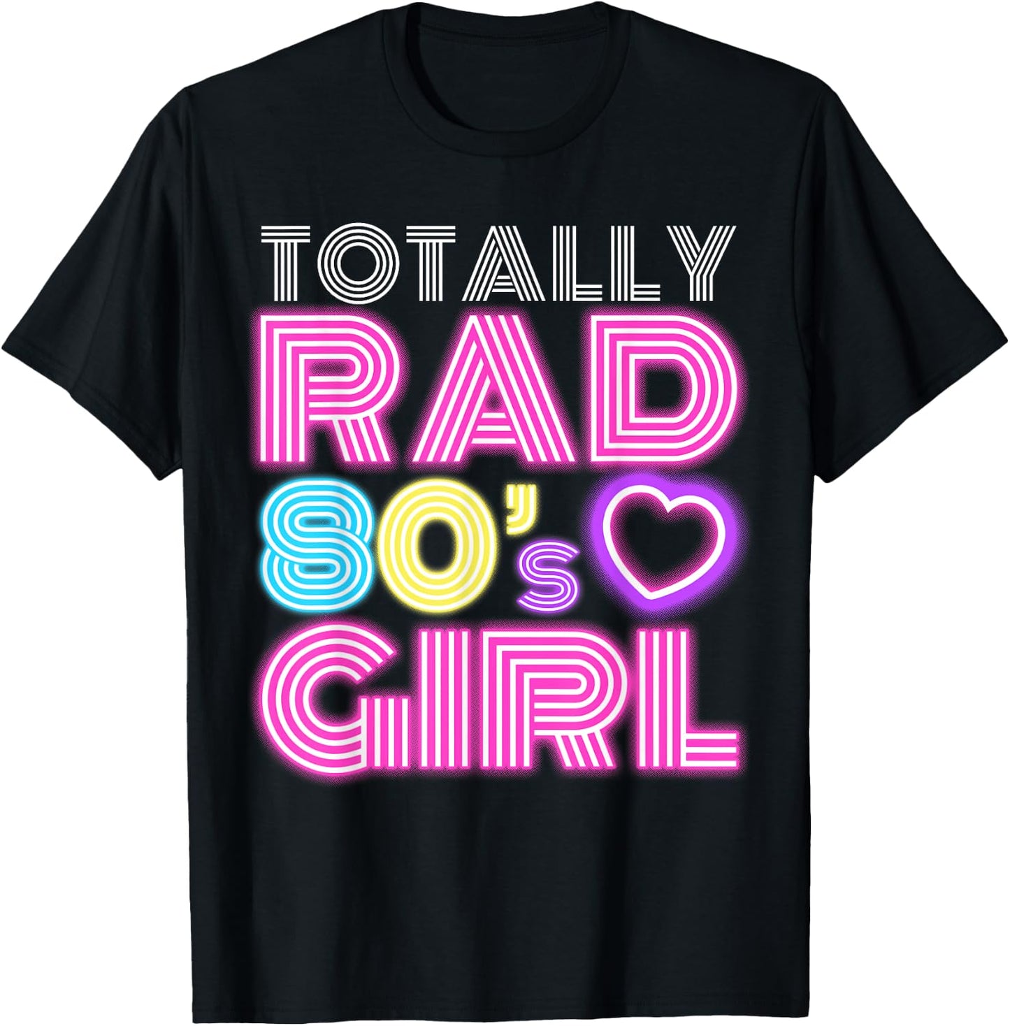 Cool 80s Girl Girls Kids Throwback Eighties Lovers T-Shirt - T-Shirt | Black