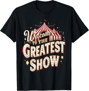 Circus Party Clown Lion Fire Ring Acrobat Funny T-Shirt - T-Shirt | Black