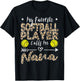 My Favorite Softball Player Calls Me Nana Softball Grandma T-Shirt - T-Shirt | Black