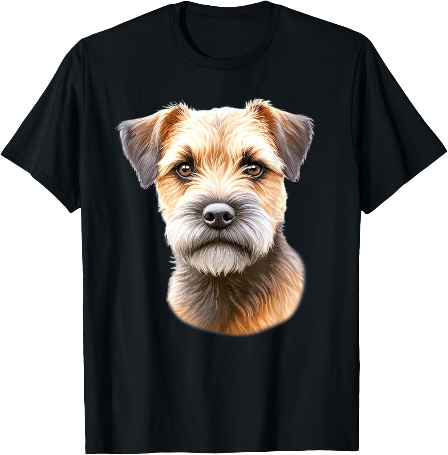 Border Terrier Dog Portrait T-Shirt - T-Shirt | Black