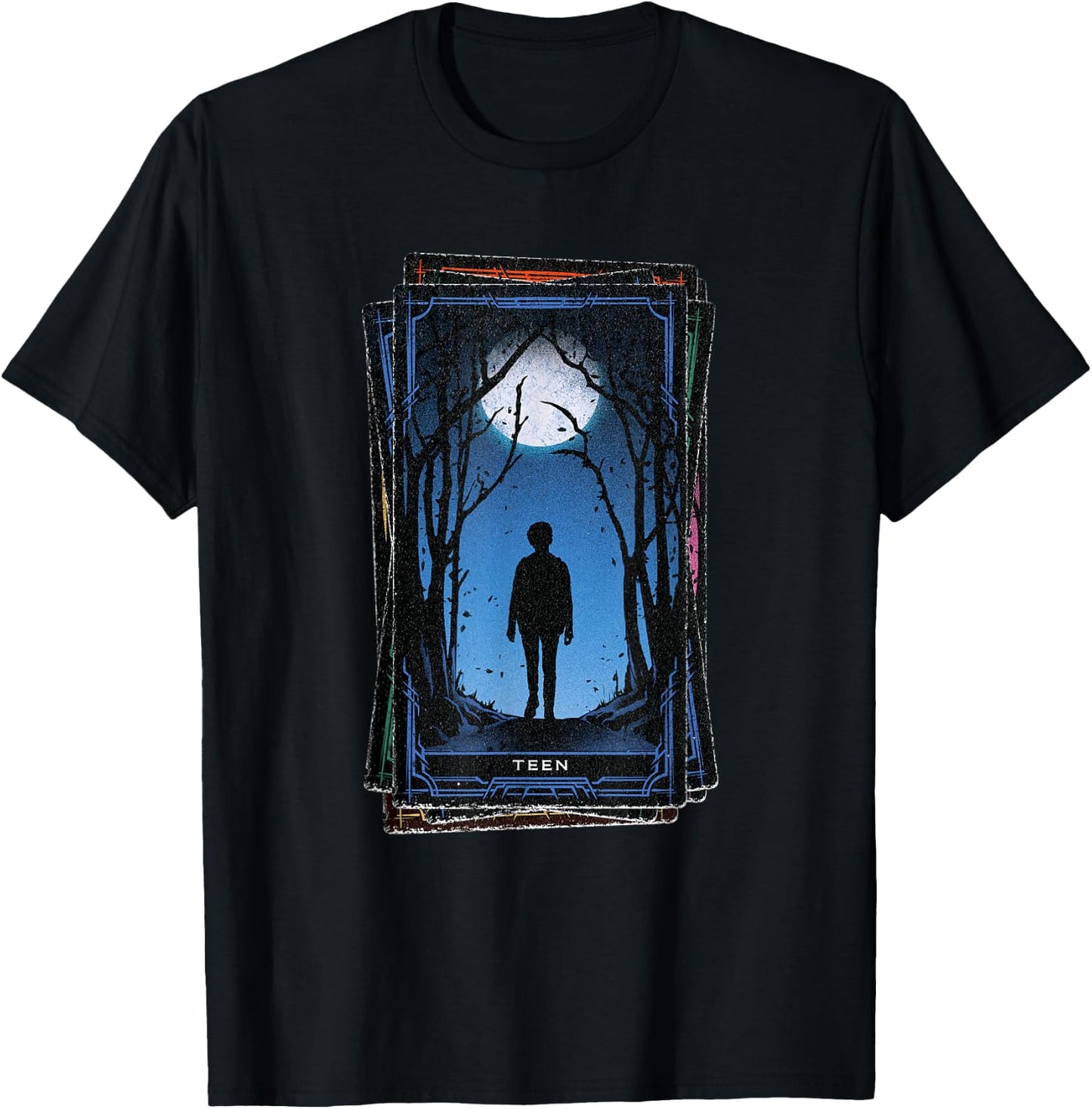 Marvel Agatha All Along Disney+ Teen Tarot Card T-Shirt - T-Shirt | Black