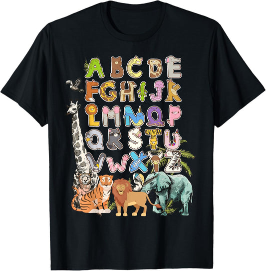 Forest Animals & Jungle Animal Idea For Kids & Animal Themed T-Shirt - T-Shirt | Black