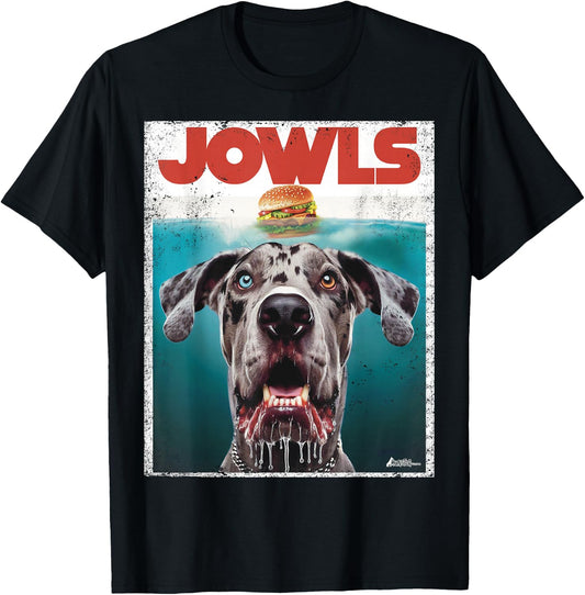 Merle Great Dane Jowls, Paws Top, Blue Eye Brown Dog Mom Dad Women Girls Kids T-Shirt - T-Shirt | Black