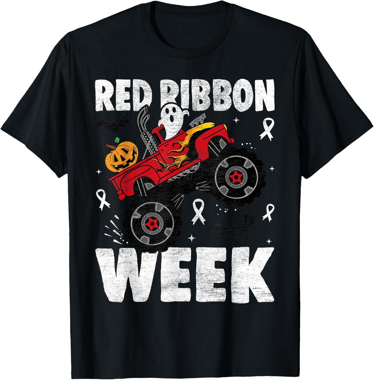 Red Ribbon Week Awareness Halloween Women Men Toddler Kids T-Shirt - T-Shirt | Black