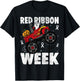 Red Ribbon Week Awareness Halloween Women Men Toddler Kids T-Shirt - T-Shirt | Black