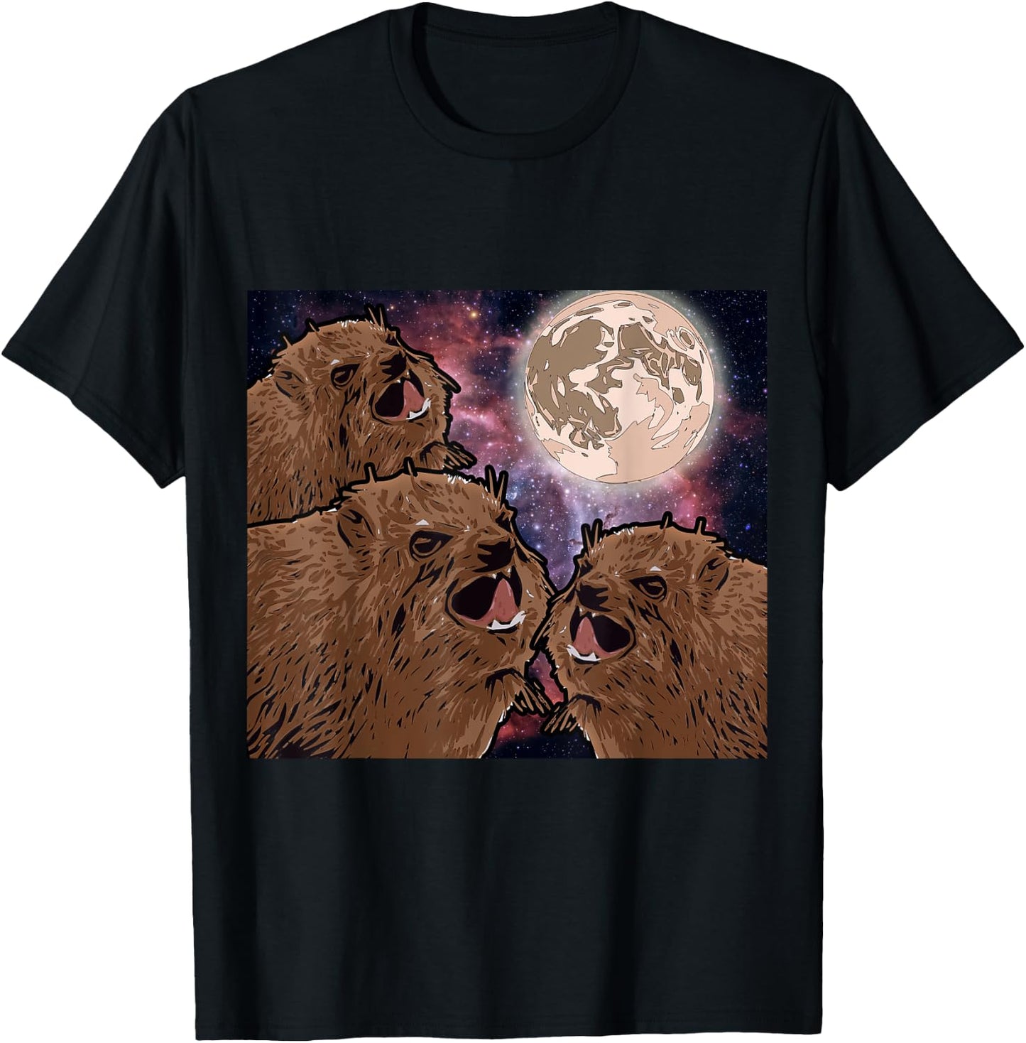 Three Hyrax Moon T-Shirt - T-Shirt | Black