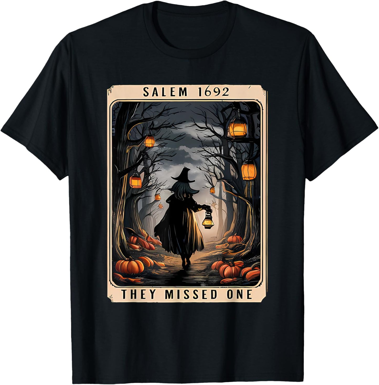Salem 1692 Halloween Witch They Missed One Tarot Card Women T-Shirt - T-Shirt | Black
